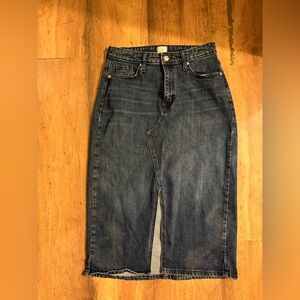 a new day Dark Blue Denim Pencil Skirt